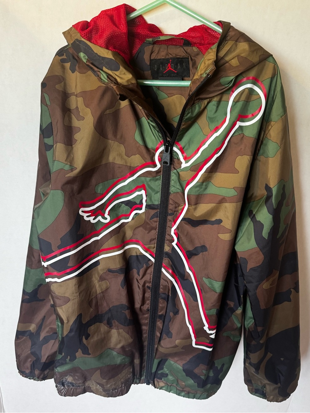 Jordan Boy’s Camo Jumpman Windbreaker Jacket - Green/Brown